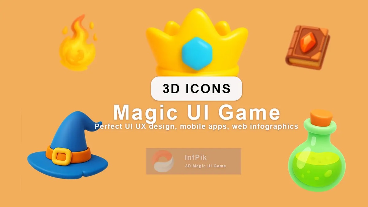 3D Magic UI Game Icon Pack