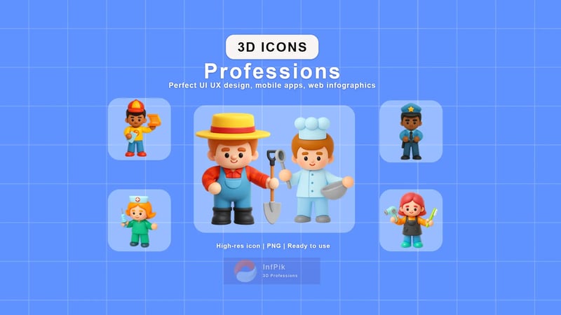 3D Icon Professions Pack