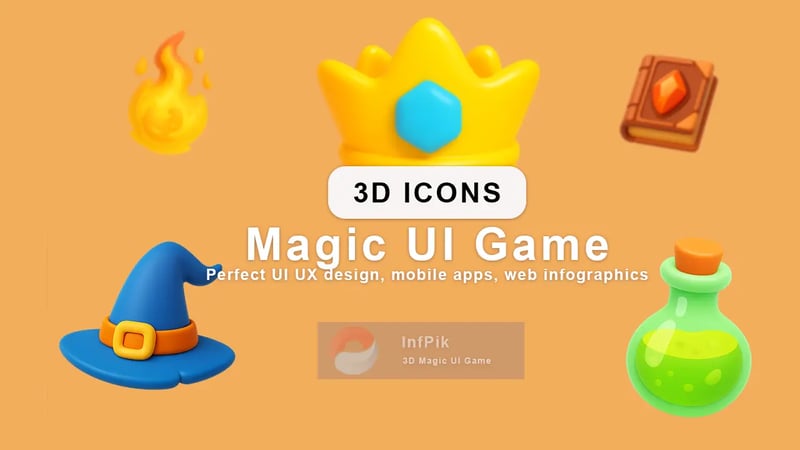 3D Magic UI Game Icon Pack